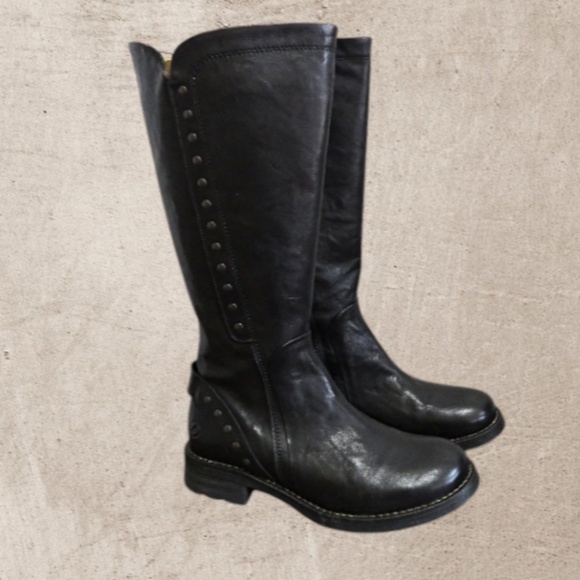 Retail $280 ROMA Casta Black Tall Leather Boots sz. 38 ( 7.5) - Picture 6 of 12